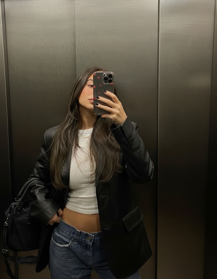 Icónica Chaqueta Cuero XL
