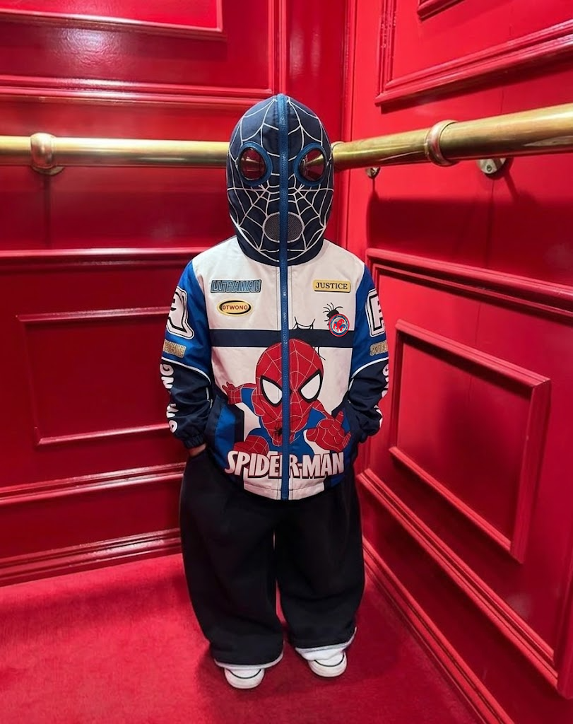 "Retro Spider" Hooded Jacket Kid