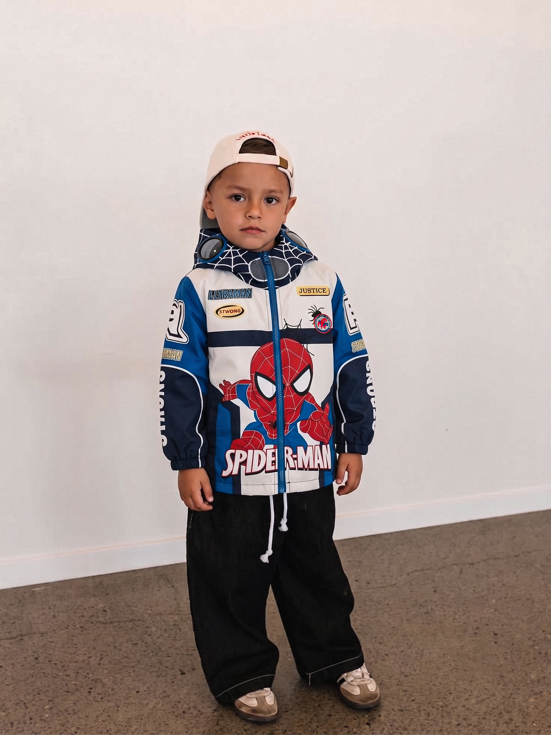 "Retro Spider" Hooded Jacket Kid