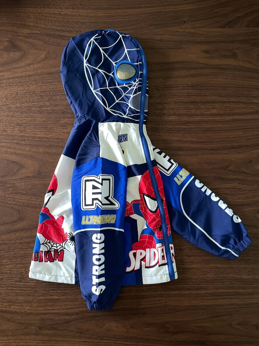 "Retro Spider" Hooded Jacket Kid