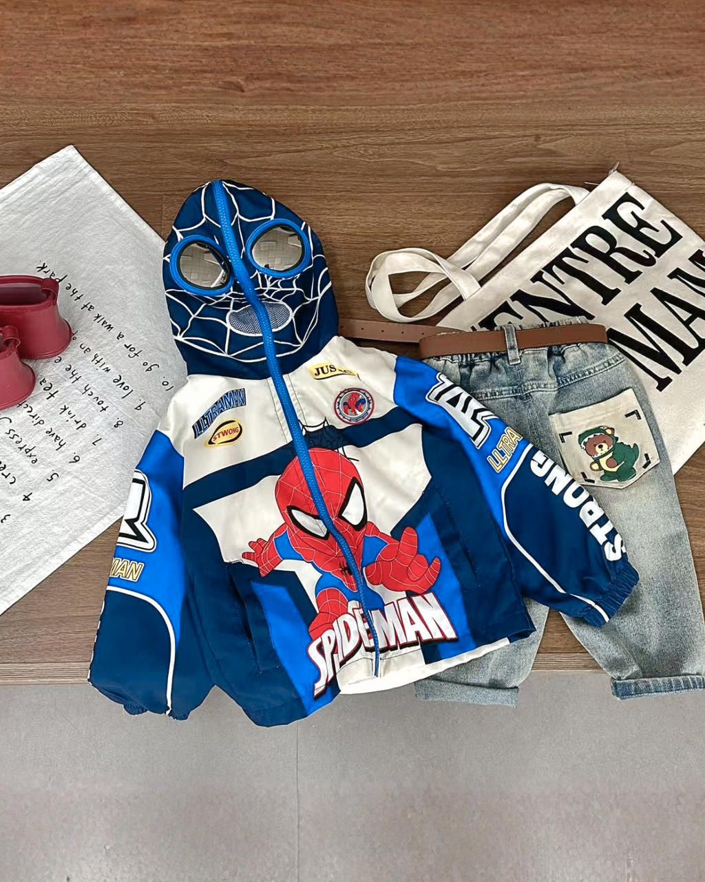 "Retro Spider" Hooded Jacket Kid