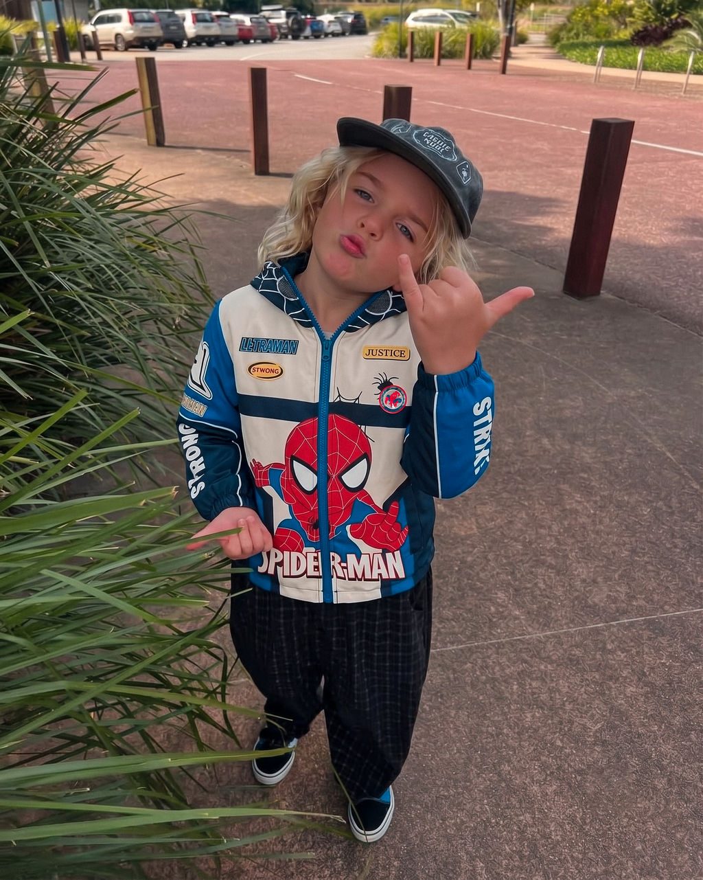 "Retro Spider" Hooded Jacket Kid